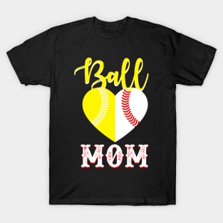 Ball Mom Softball Player T-Shirt